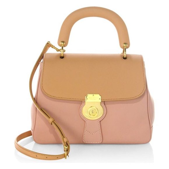 NWT BURBERRY  BI - COLOUR TRENCH LEATHER DK88 TOP HANDLE BAG - Picture 1 of 7